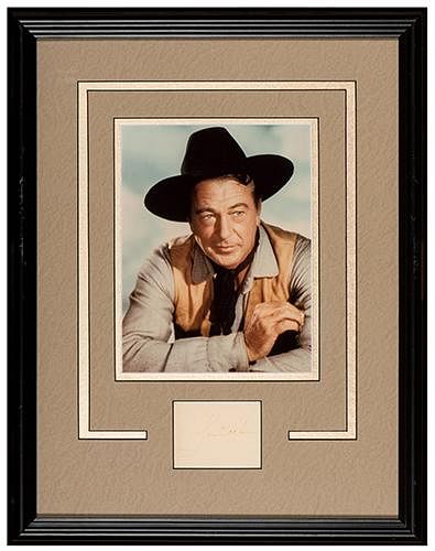 GARY COOPER CUT SIGNATURE AND VINTAGE