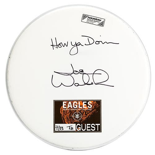 THE EAGLES JOE WALSH AUTOGRAPHED DRUM