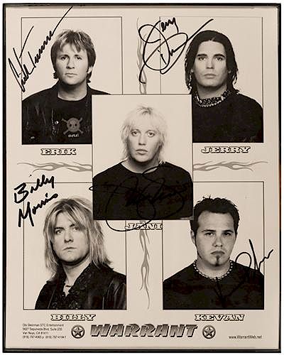 WARRANT SIGNED PRESS PHOTOGRAPH Warrant 3868e3