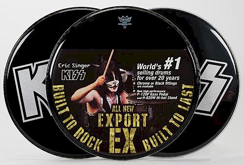 KISS GROUP OF THREE BASS DRUM HEADS Kiss 386949