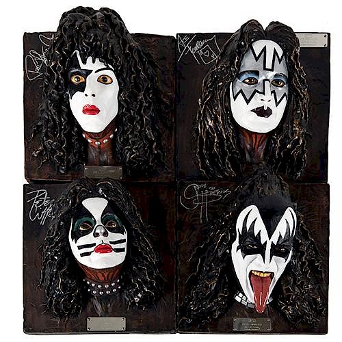 KISS SET OF FOUR HANGING WALL BUSTS 38694e