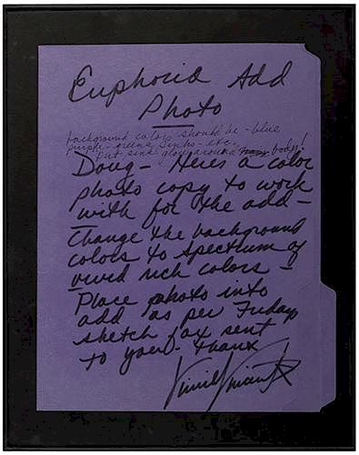 KISS VINNIE VINCENT AUTOGRAPH LETTER 38694d