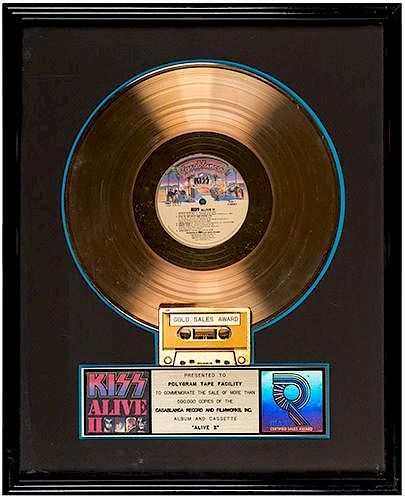 KISS ALIVE II RIAA ALBUM AND 386968