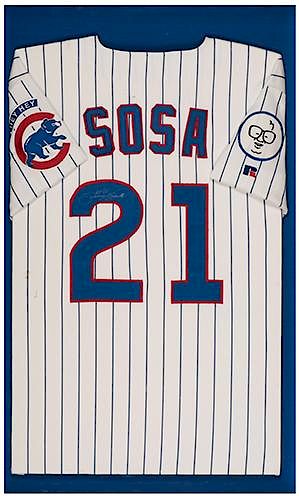 SAMMY SOSA FRAMED SIGNED JERSEY Sammy 386980