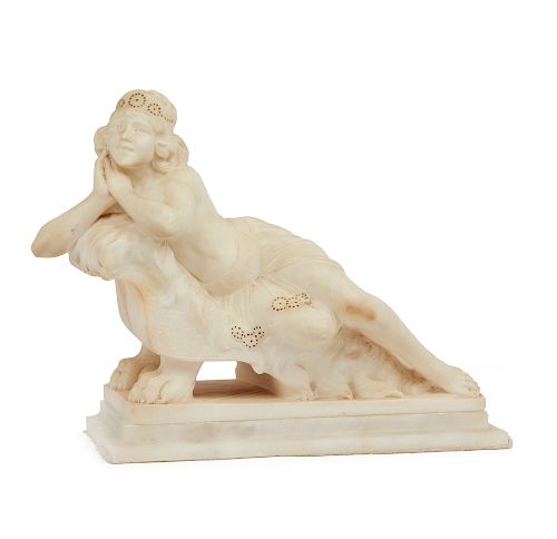 A CORTI CARVED MARBLE FIGURE OF 3869d3