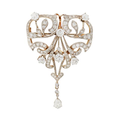 18K DIAMOND BROOCH PENDANT18k white 3869f6