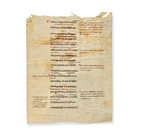 MANUSCRIPT PAGES CIRCA 1050 A.D.,