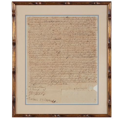 1759 INDENTURED SERVANT DOCUMENTFramed