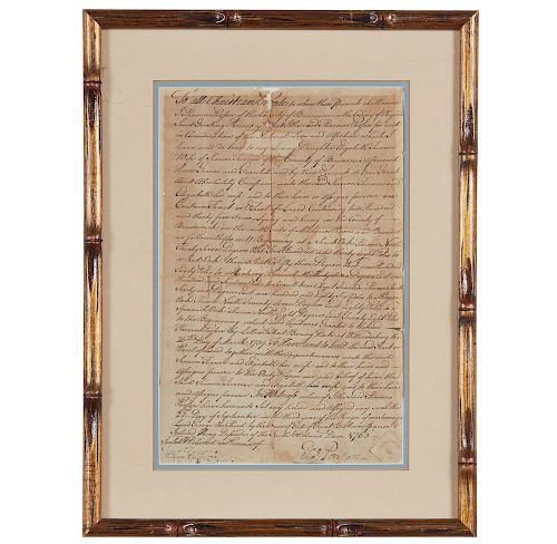 1763 DOCUMENTFramed handwritten 386c04