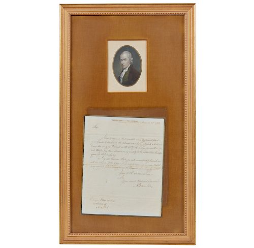 ALEXANDER HAMILTON SIGNED LETTER 386c05