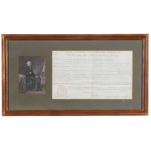 ANDREW JACKSON 1831 LAND GRANTFramed 386c0a