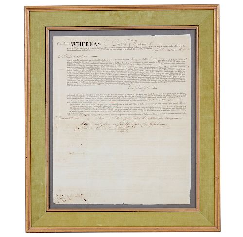 1793 PHILADELPHIA DOCUMENTFramed 386c06