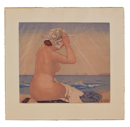 CARL MOSER 1873 1939 HAND COLORED 386c4b