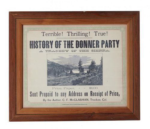 FRAMED DONNER PARTY POSTER AND