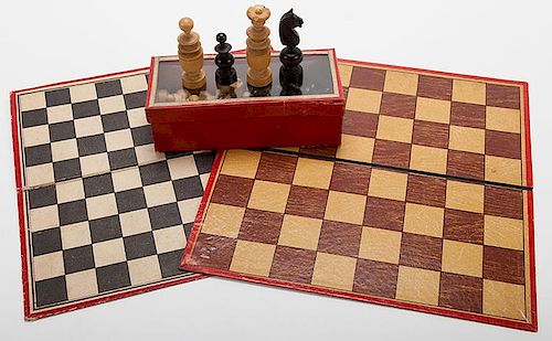 CHESS SETChess Set. Vintage carved wood