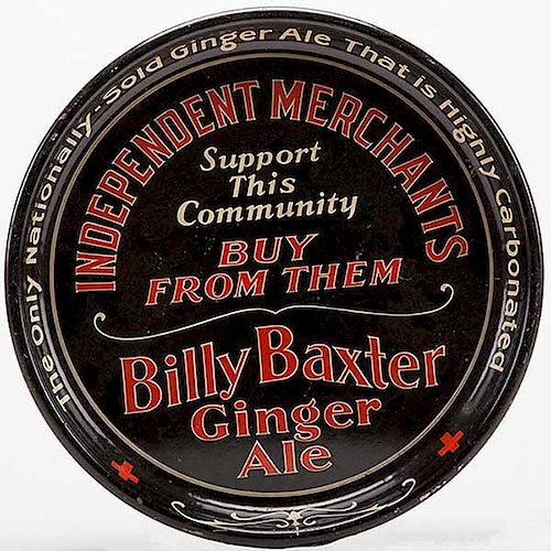 BILLY BAXTER GINGER ALE ROUND TRAYBilly
