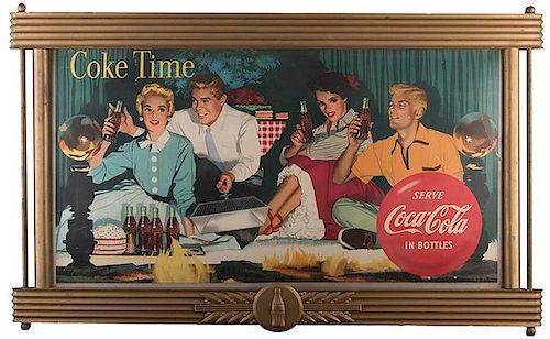 LARGE COCA COLA COKE TIME CARDBOARD 386ec1