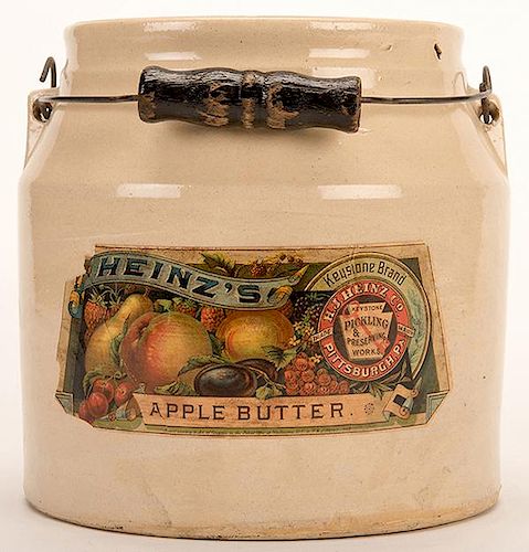 HEINZ APPLE BUTTER CLAY JUG 386edf