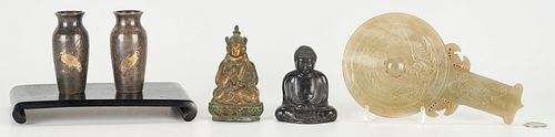 5 ASIAN DECORATIVE ITEMS INCL  386f2b