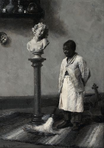 PHILIP B. HAHS, O/B GRISAILLE PAINTING,