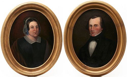 PAIR OF 19TH C SOUTHERN PORTRAITS  386f8c