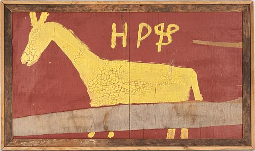 HOMER GREEN OUTSIDER ART HORSE PAINTINGHomer