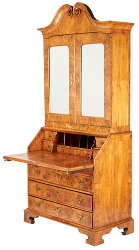 GEORGE II STYLE SECRETARY-BOOKCASEGeorge