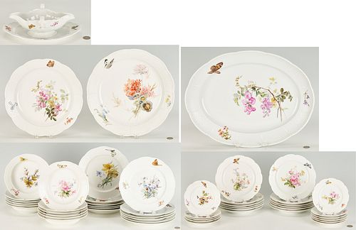 52 PCS MEISSEN FLORAL PORCELAIN 386fd4