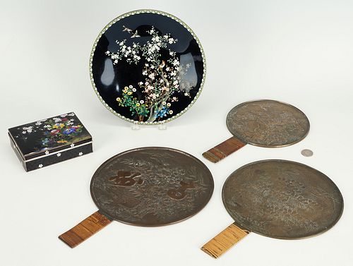 5 JAPANESE ITEMS INCL CLOISONNE 386fe8