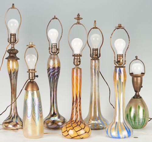 7 STUDIO ART GLASS LAMP BASESGrouping