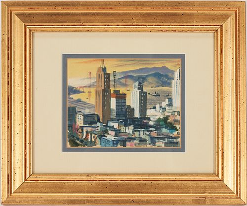 LOUIS MACOUILLARD CALIFORNIA CITYSCAPE,