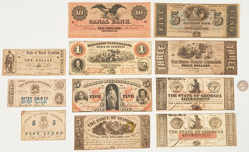 11 SOUTHERN OBSOLETE CURRENCY NOTES,