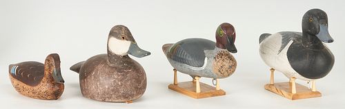 4 CONTEMPORARY AMERICAN DECOY DUCKS,