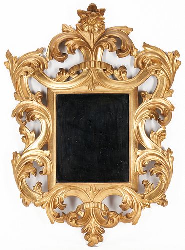 19TH C. FLORENTINE SCROLLED GILTWOOD