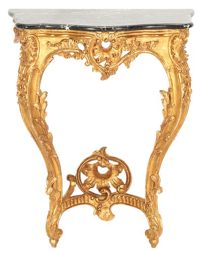 SMALL LOUIS XV STYLE GILTWOOD CONSOLE