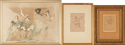 3 WORKS ON PAPER INCL. WEISBUCH,