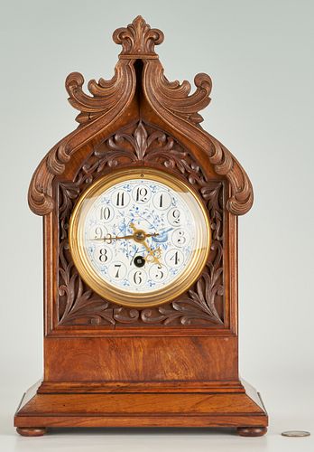 EUROPEAN MANTEL CLOCK W/ DELFT