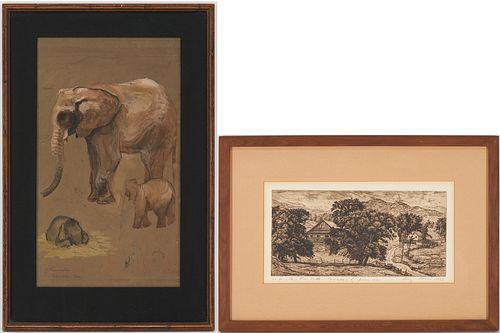 TWO WORKS ON PAPER VIENNA ZOO 387119