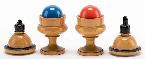 PASSE PASSE BALL VASES. GERMAN, CA.