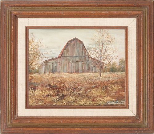 MARION COOK O C BARN IN LANDSCAPE  387282