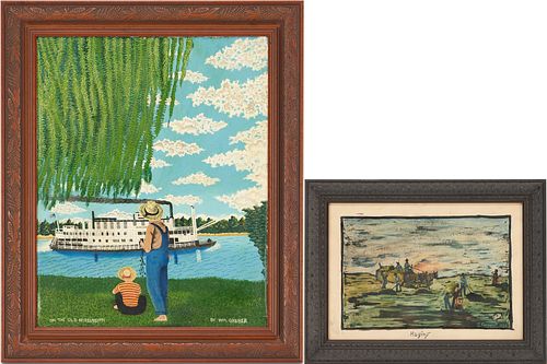 TWO (2) PCS. SOUTHERN FOLK ART: