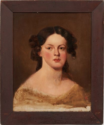 19TH C. PORTRAIT OF A YOUNG WOMANAmerican