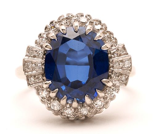 14K SAPPHIRE DIAMOND RINGLadies 3872fe