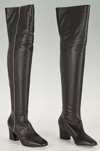 HERMES NORFOLK OVER THE KNEE BLACK 387312