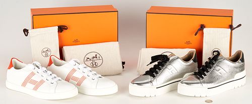 2 PAIRS HERMES SNEAKERS INCL  38730e