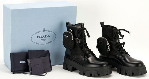 PRADA BLACK MONOLITH CALFSKIN  387352