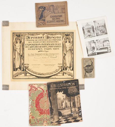 6 PCS 1925 PARIS EXPOSITION EPHEMERA  3873c6