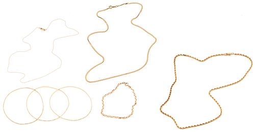 3 14K GOLD NECKLACES 4 14K GOLD 38742e