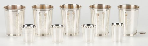 5 ALVIN STERLING SILVER JULEP CUPS