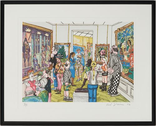RED GROOMS SIGNED COLOR LITHOGRAPH  38744d